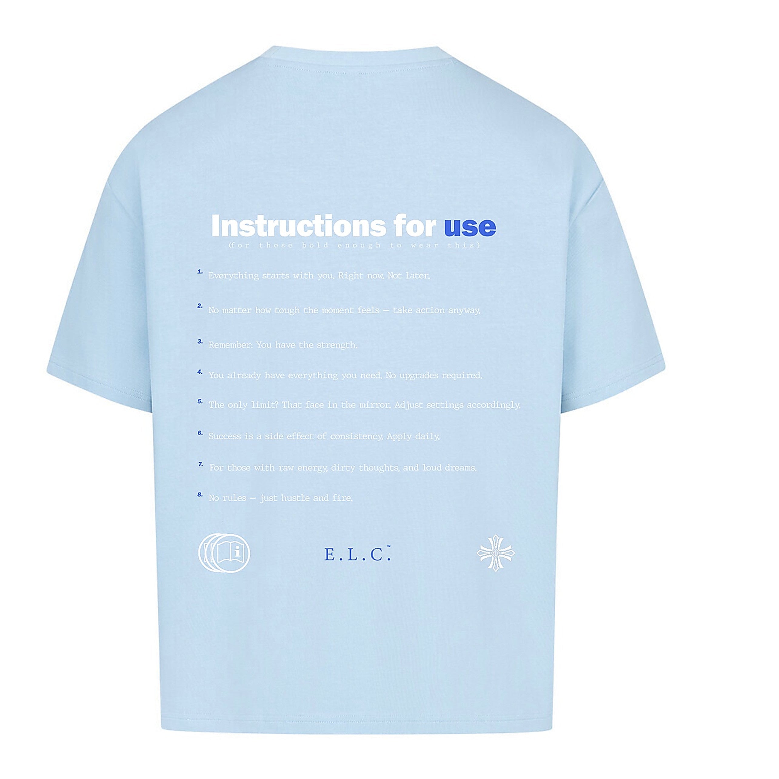 “INSTRUCTIONS FOR USE“-Oversized Shirt