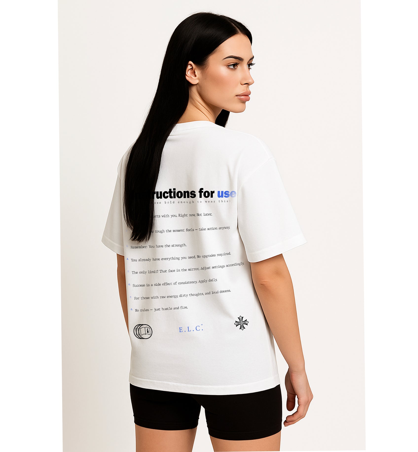 “INSTRUCTIONS FOR USE“-Oversized Shirt