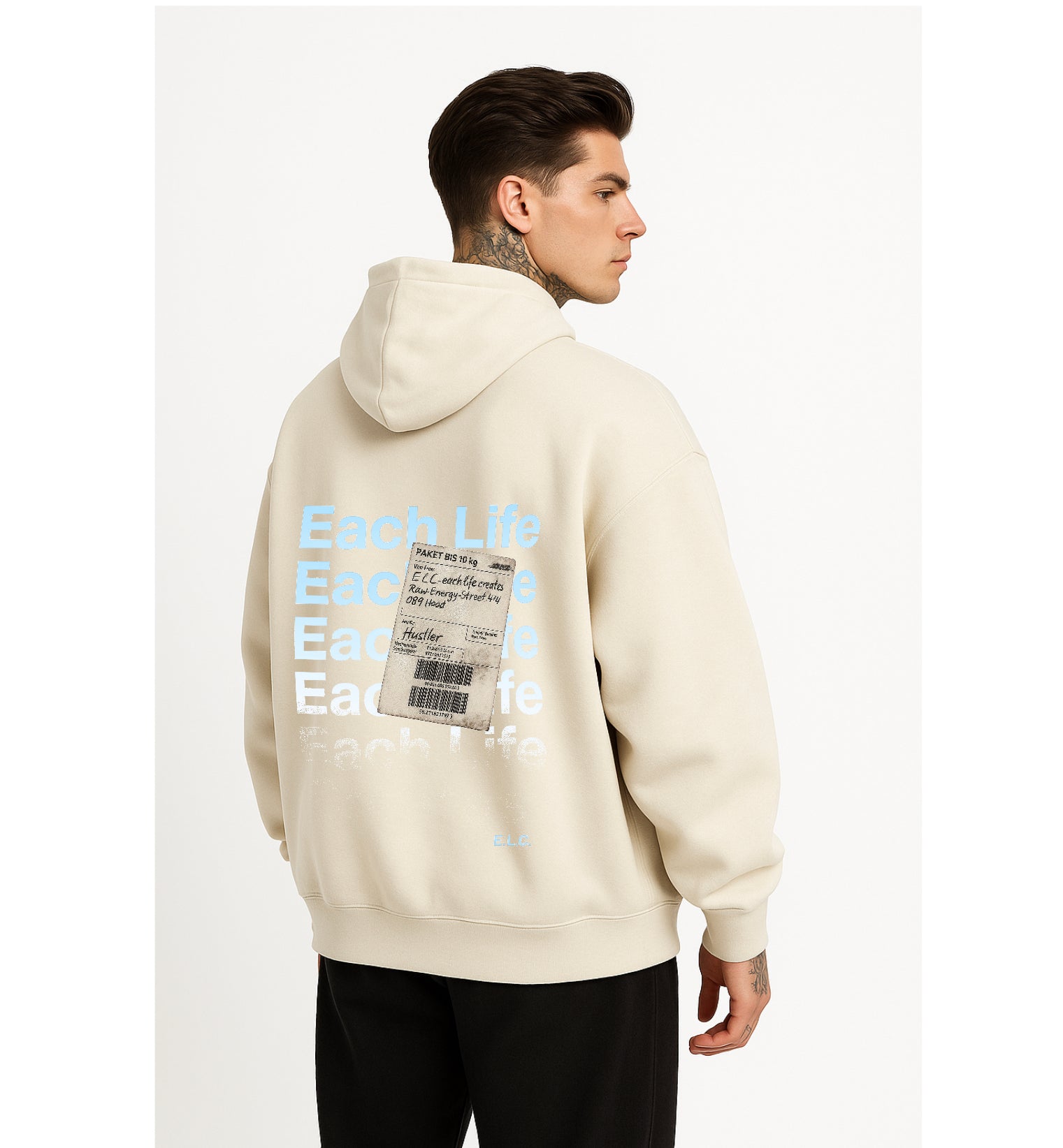 “Raw Delivery Hoodie”- Oversized Hoodie